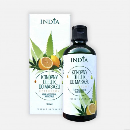 Konopny olejek do masażu INDIA (cytrusowy)100 ml
